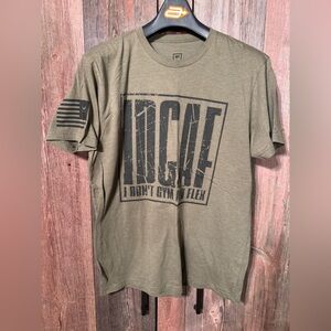 Redcon1 Men’s Large “I Don’t’ Gym And Flex” T-shirt OD Green NWOT